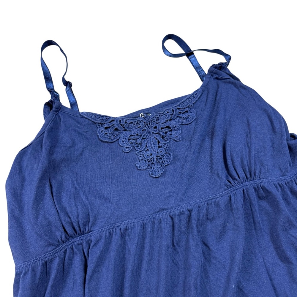 Bump in the Night Maternity 2-Piece Sleep/Loungewear Set Blue XL Robe & Cami - Picture 4 of 16